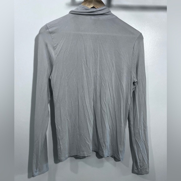 Ann Taylor Gray Long Sleeve Blouse - Picture 5 of 8